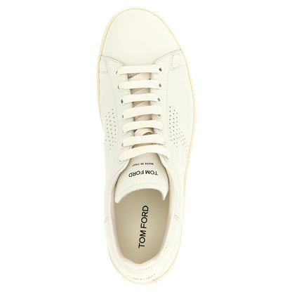 Tom Ford White Leather Low Top Sneakers