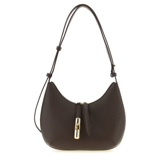 Furla Brown Calfskin Shoulder Bag