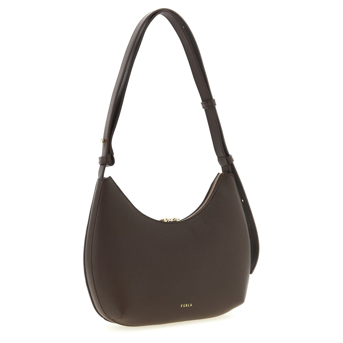 Furla Brown Calfskin Shoulder Bag