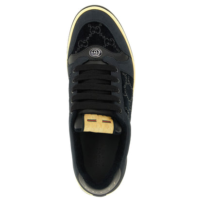 Gucci Black Cotton Low Top Sneakers