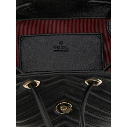 Gucci Black Lamb Leather Backpack