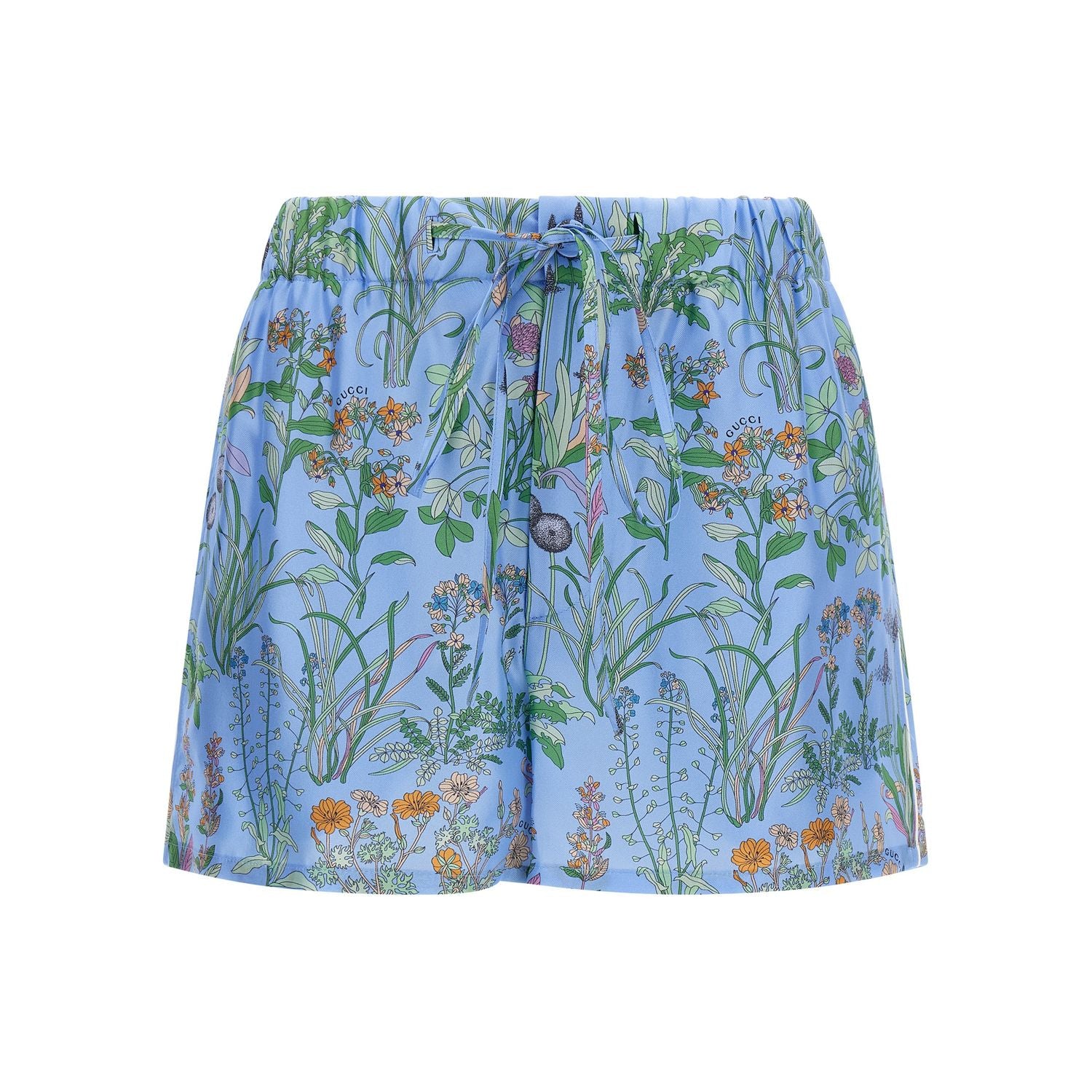 Gucci Blue Silk Bermuda Shorts