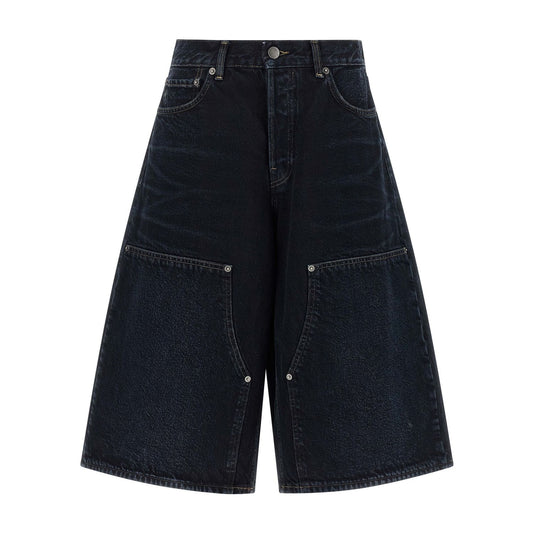 Haikure Blue Cotton Bermuda Shorts