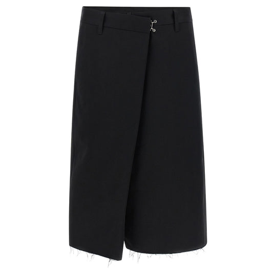 Maison Margiela Black Cotton Bermuda Shorts