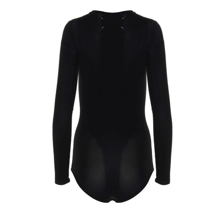 Maison Margiela Black Polyamide Bodysuit