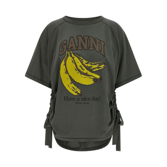 Ganni Gray Organic Cotton Sportswear