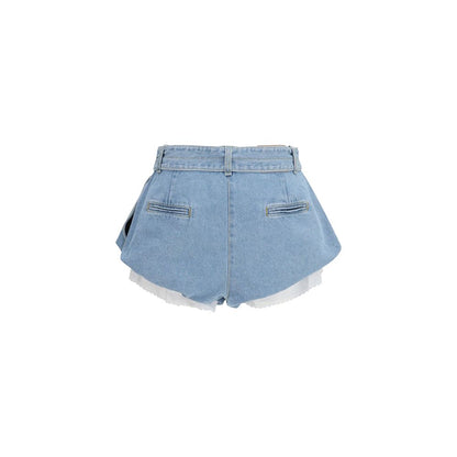 Magda Butrym Blue Cotton Bermuda Shorts