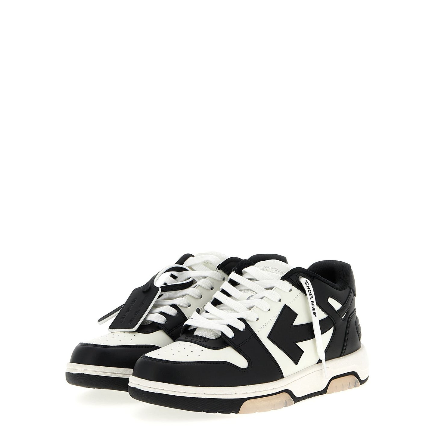 Off-White Bicolor Calfskin Low Top Sneakers