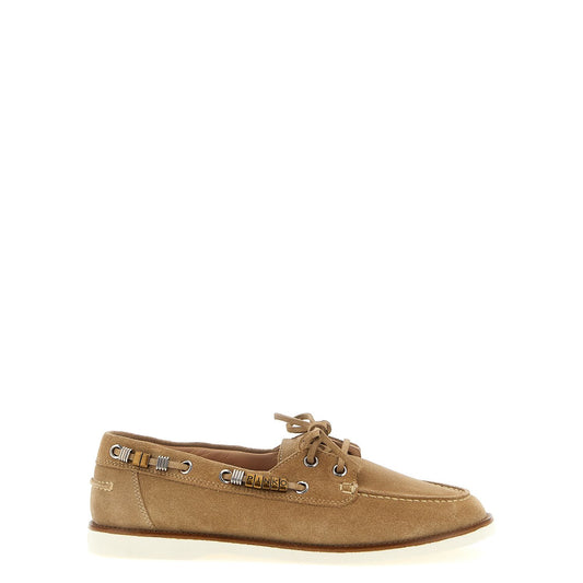 PINKO Beige Calfskin Moccassin