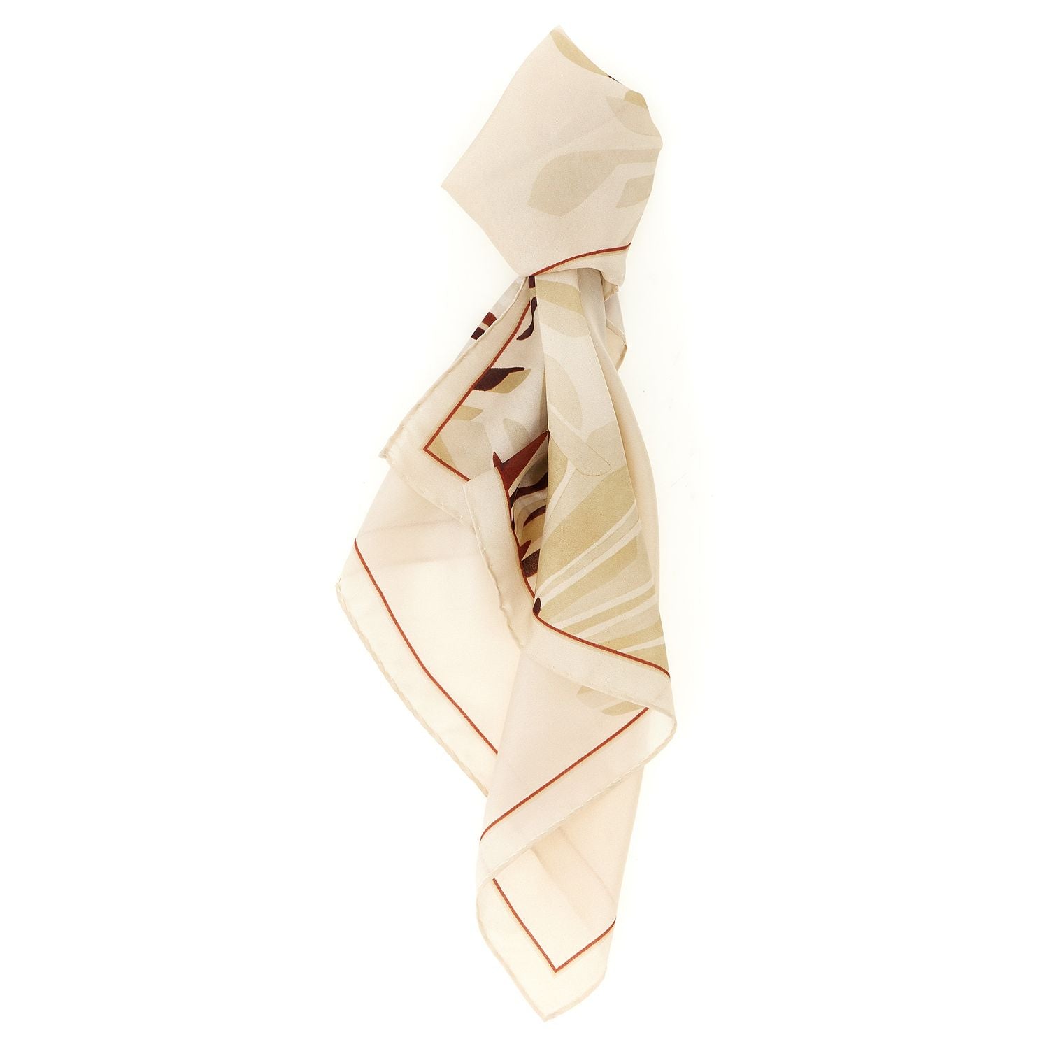 Brunello Cucinelli Beige Silk Scarf