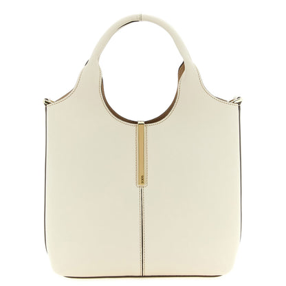 Tod's White Calfskin Tote Bag
