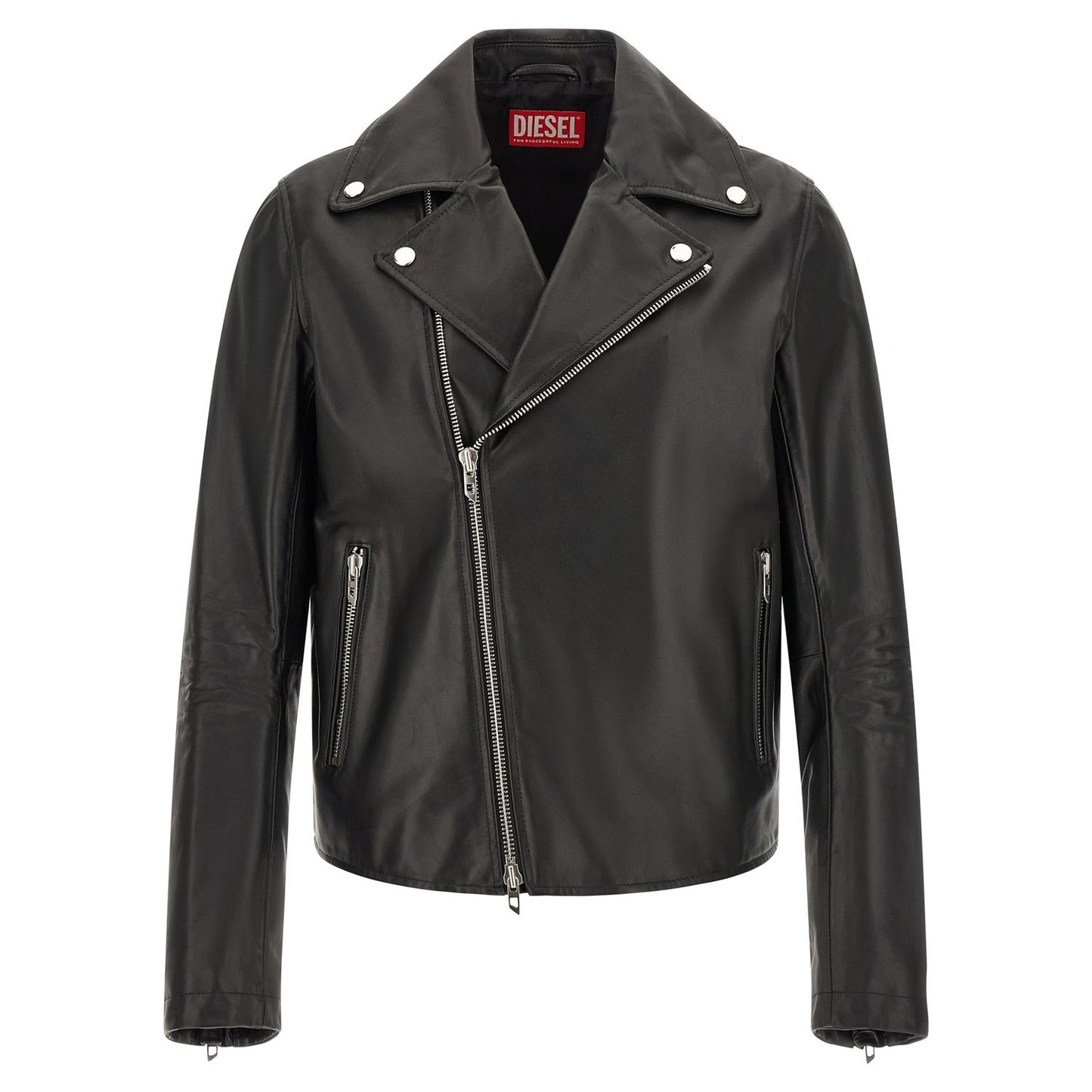 Diesel Black Cowhide Leather Jacket