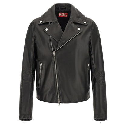 Diesel Black Cowhide Leather Jacket
