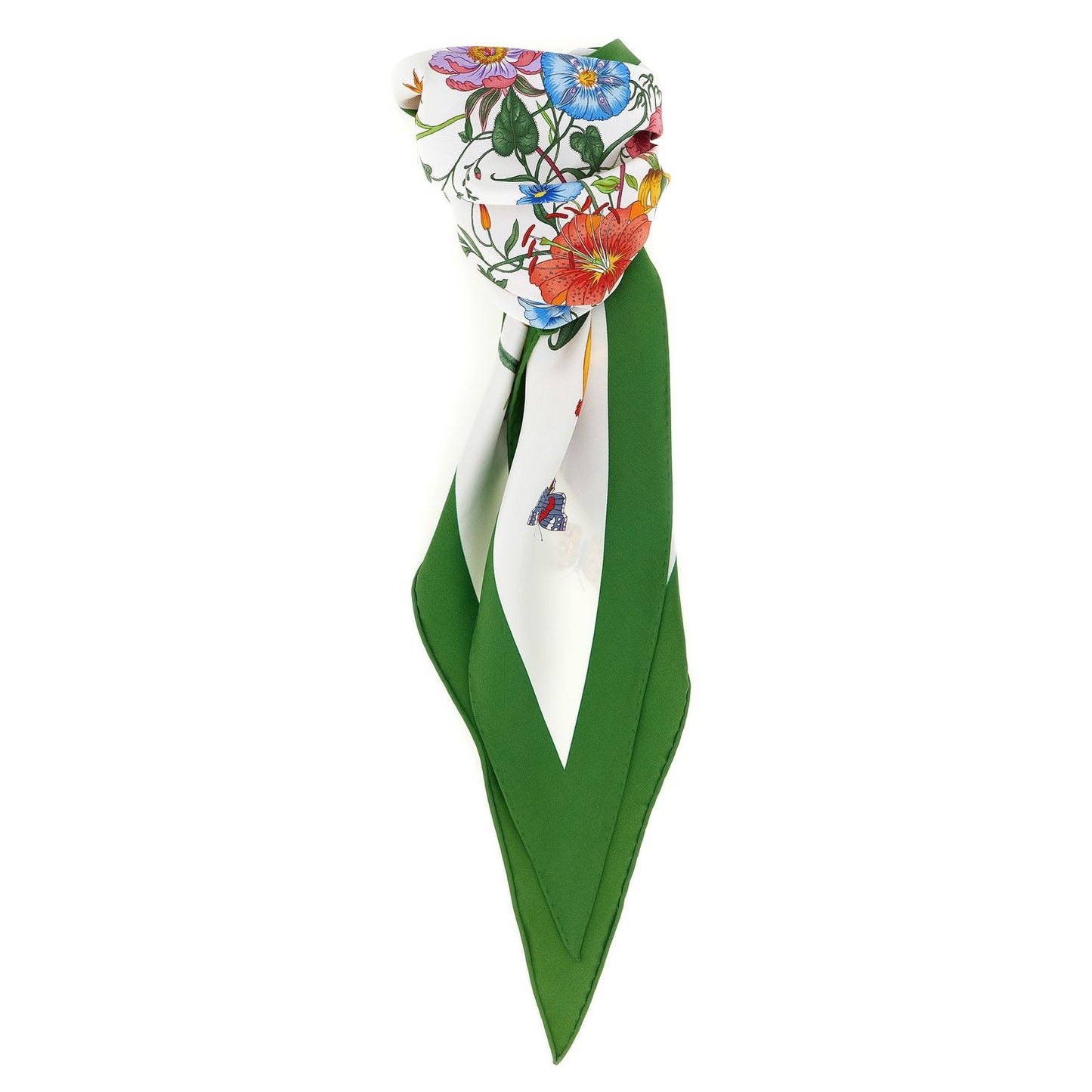 Gucci White Silk Foulard