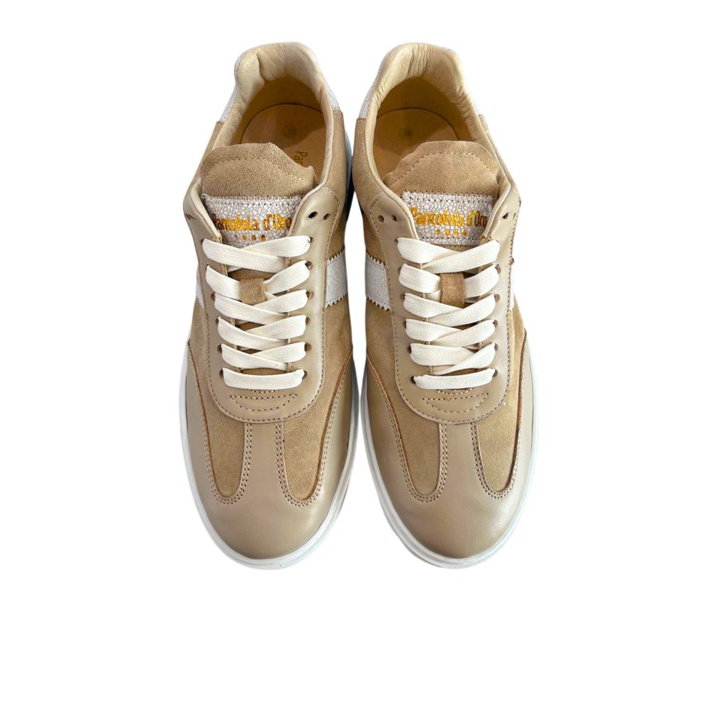Pantofola D'Oro Beige Suede Men Sneaker
