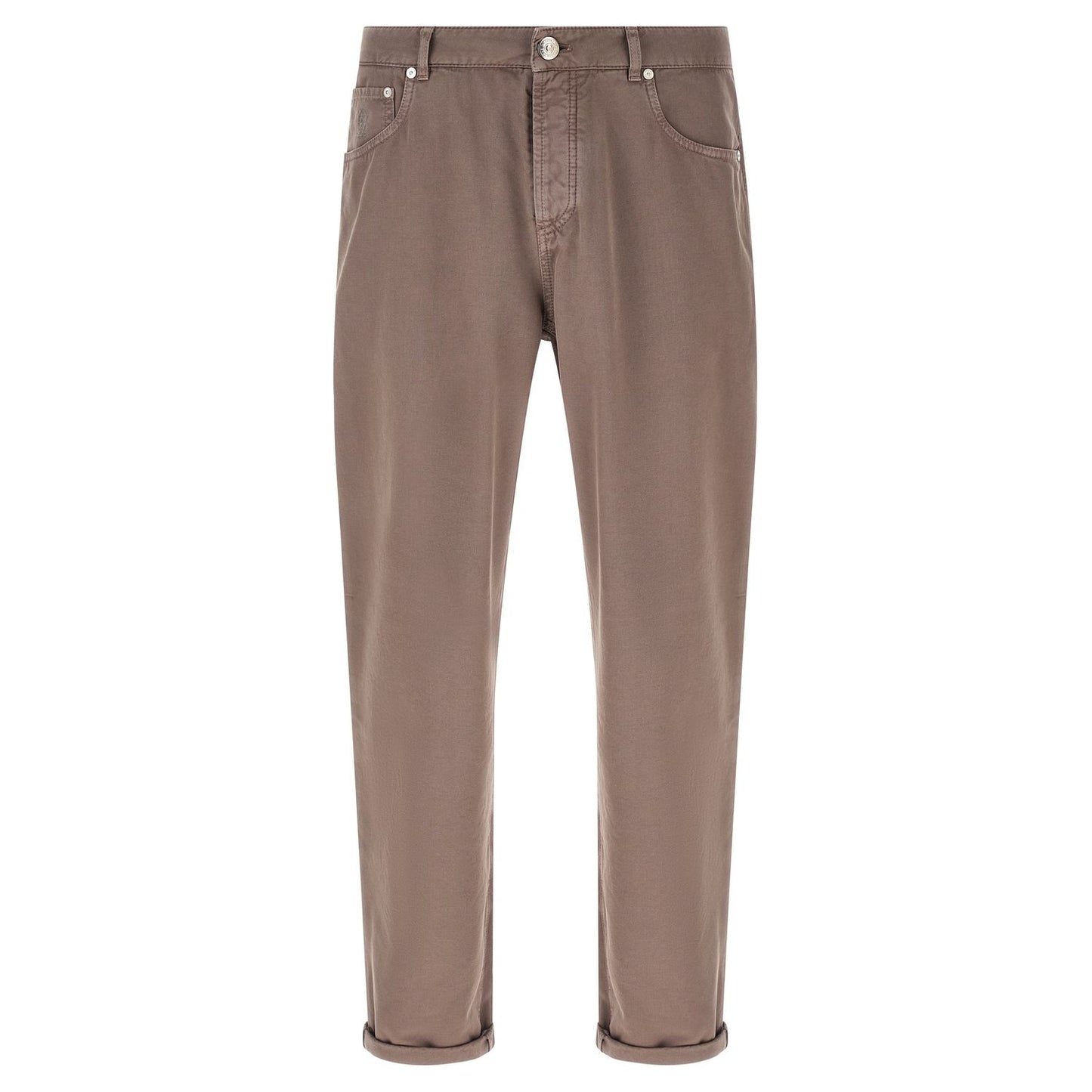 Brunello Cucinelli Brown Cotton Casual Pants