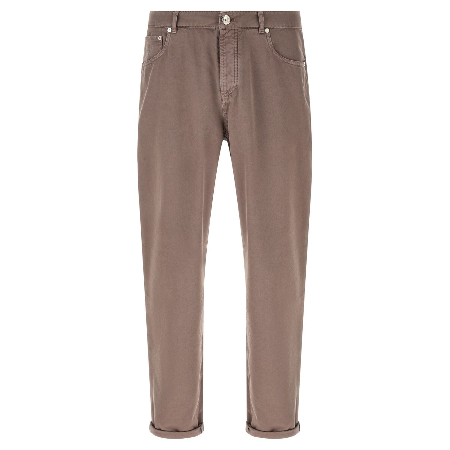 Brunello Cucinelli Brown Cotton Casual Pants