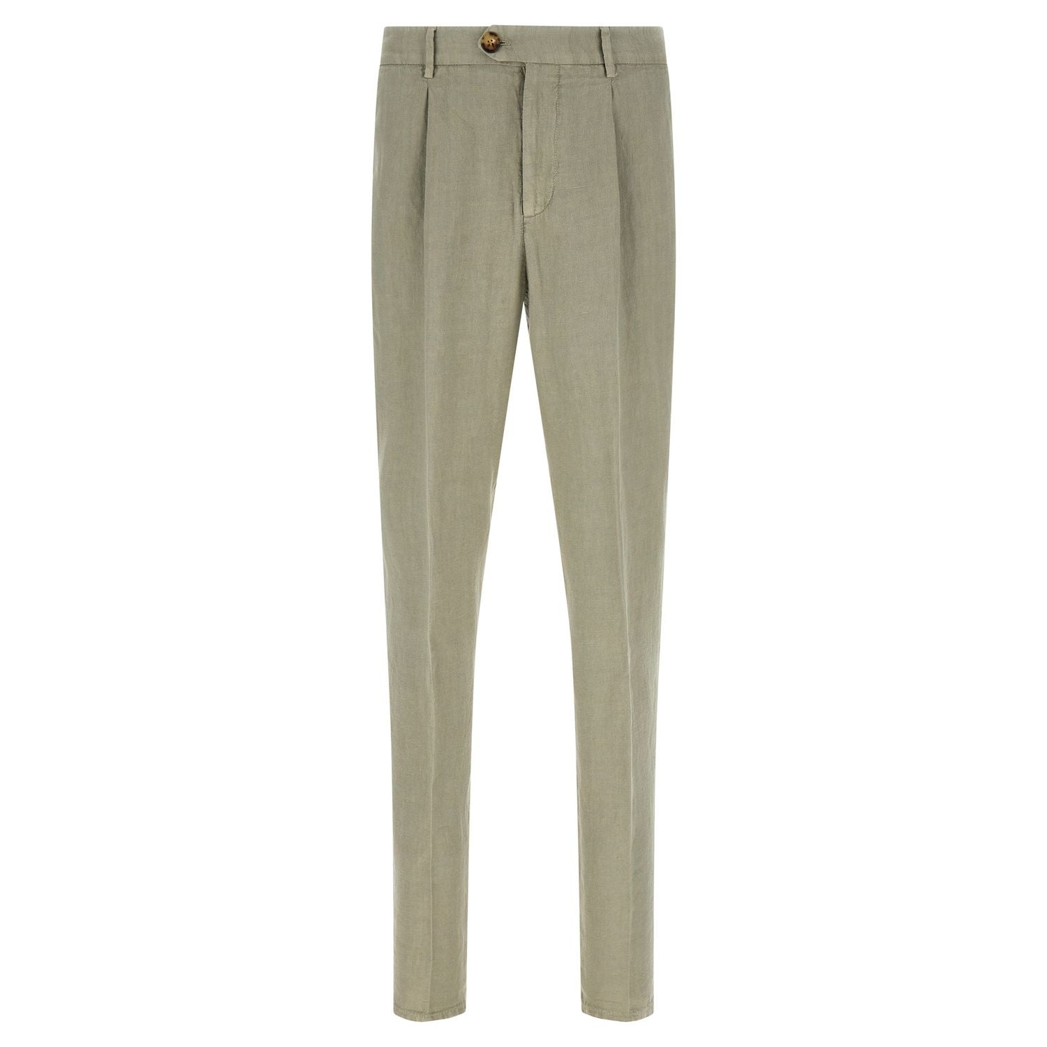 Brunello Cucinelli Bicolor Linen Casual Pants