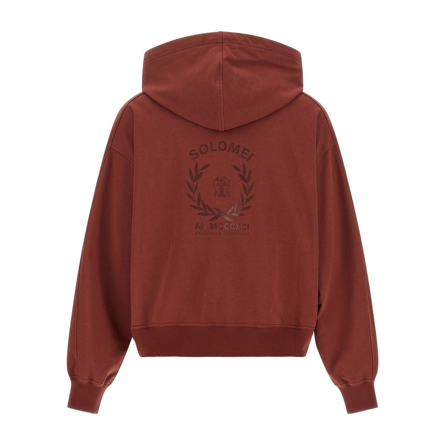 Brunello Cucinelli Bordeaux Cotton Sweatshirt