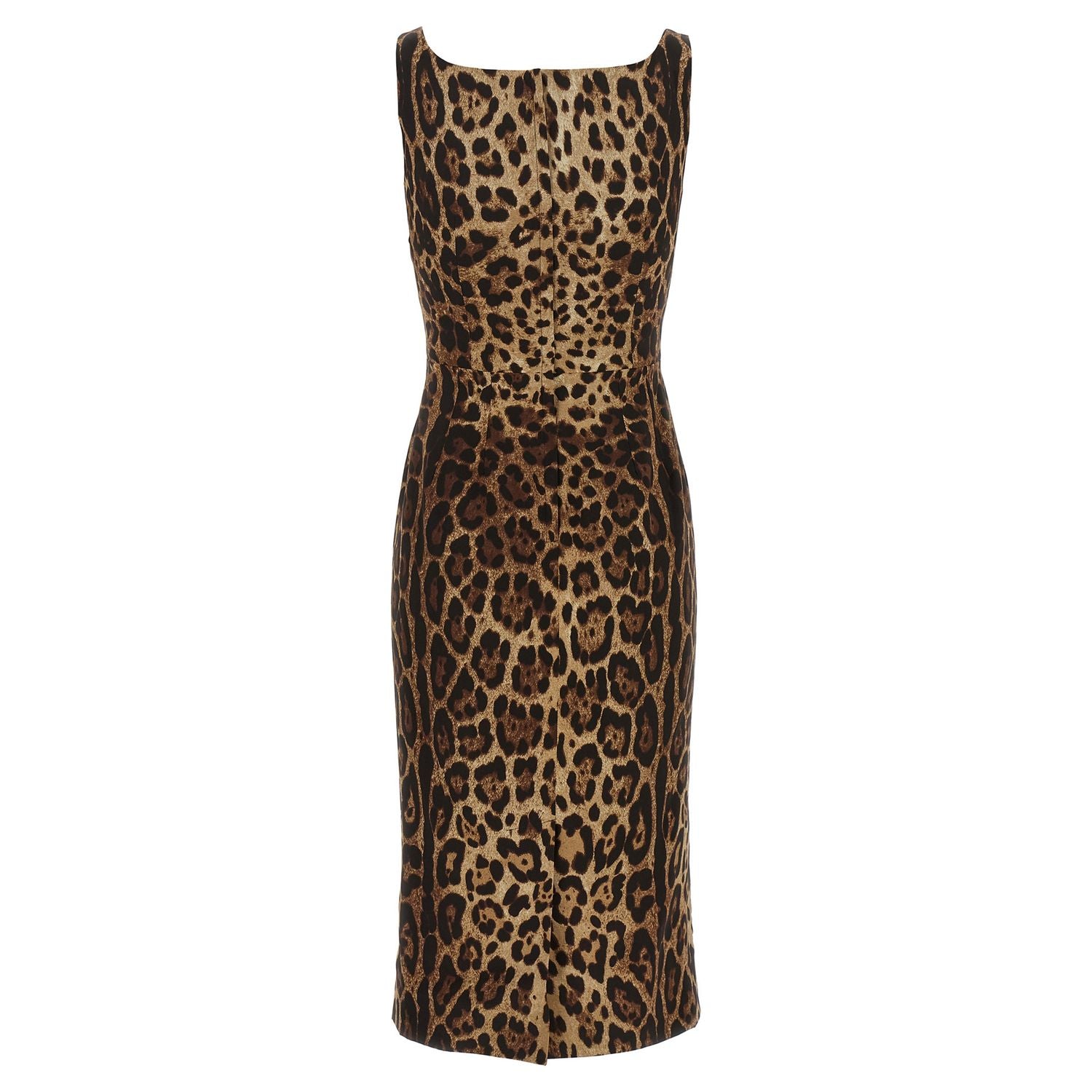 Dolce & Gabbana Brown Silk Midi Dress