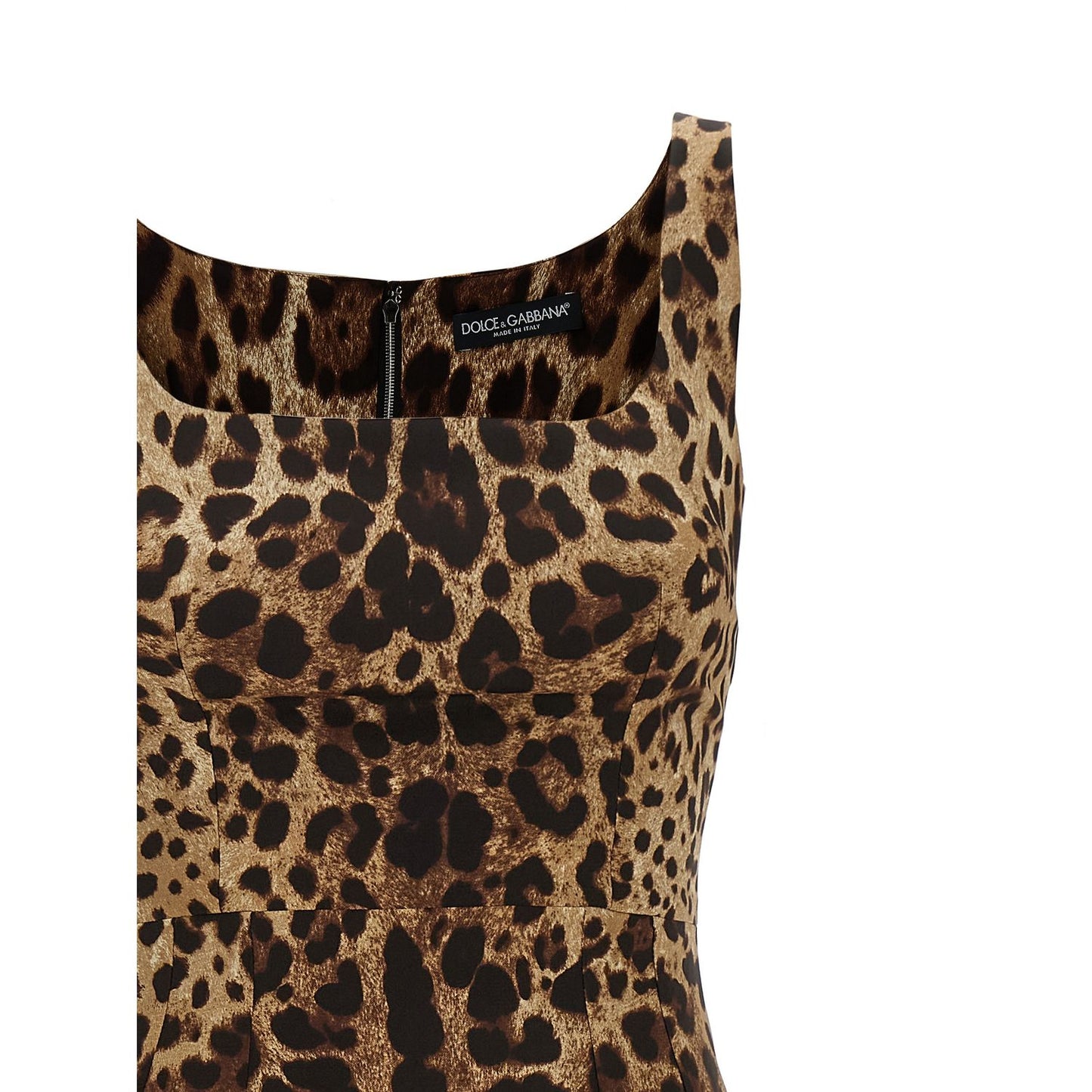 Dolce & Gabbana Brown Silk Midi Dress