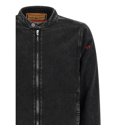 Diesel Black Cotton Denim Jacket