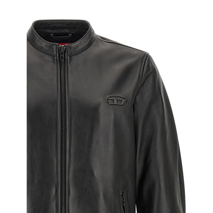 Diesel Black Lamb Leather Leather Jacket
