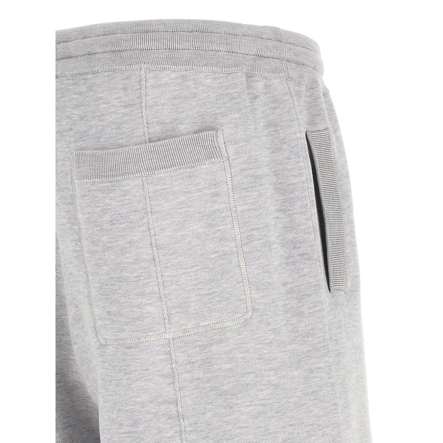 Brunello Cucinelli Gray Silk Bermuda Shorts