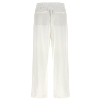 Brunello Cucinelli White Cotton Joggers (Workout Pants)