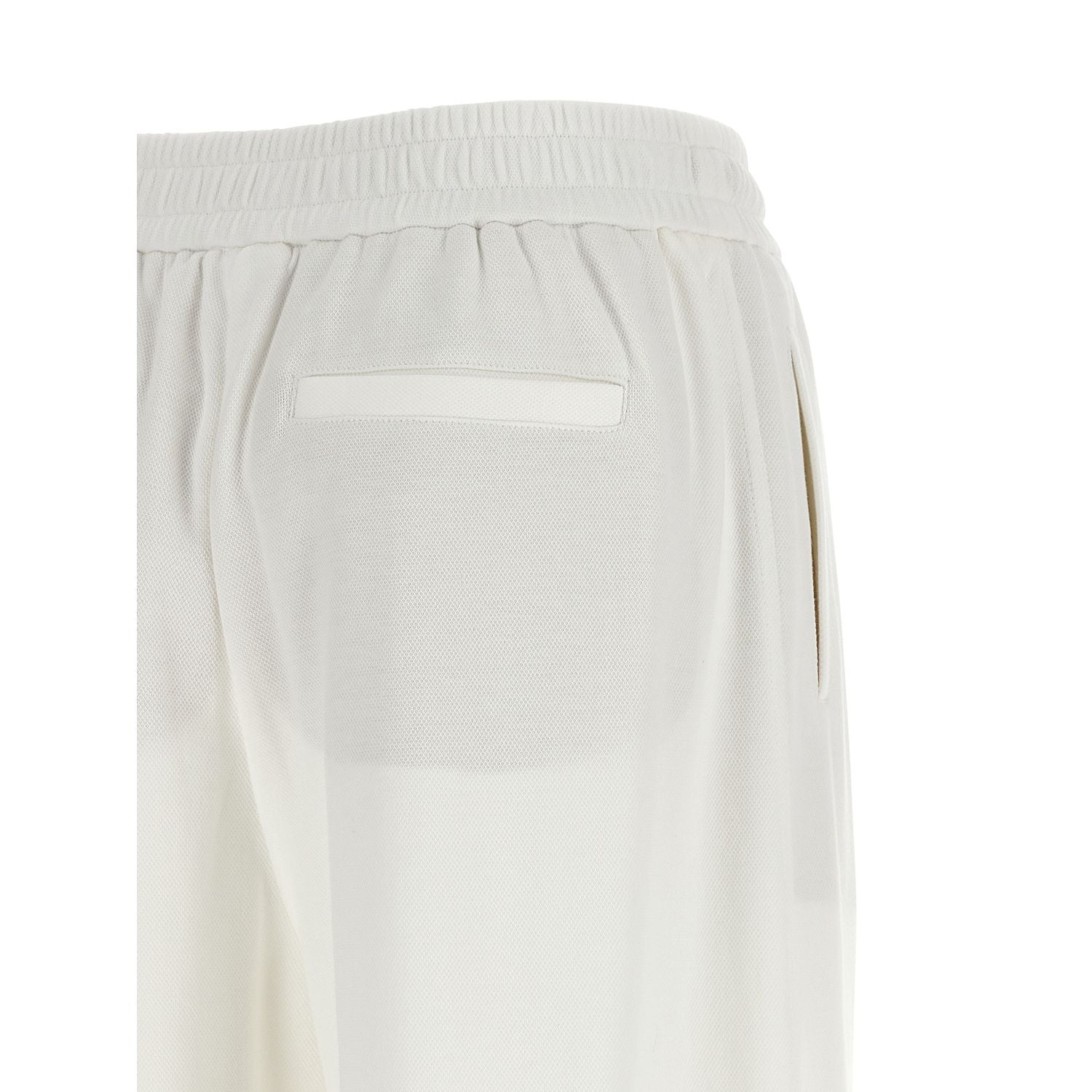 Brunello Cucinelli White Cotton Joggers (Workout Pants)