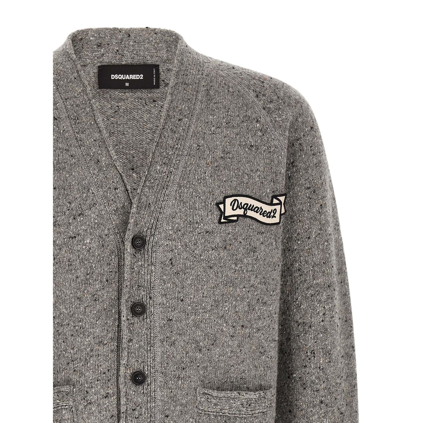 Dsquared² Gray Wool Cardigan