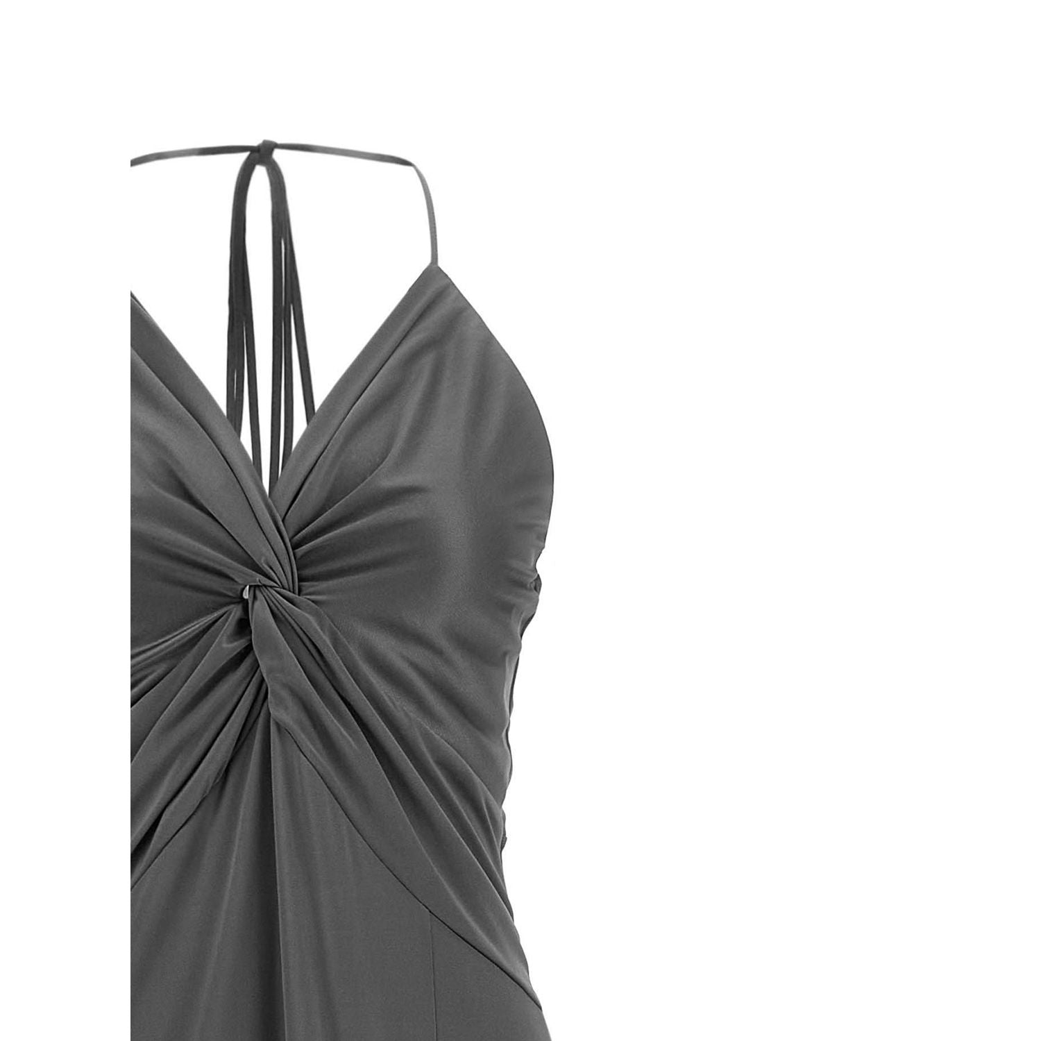 PINKO Gray Acetate Long Dress