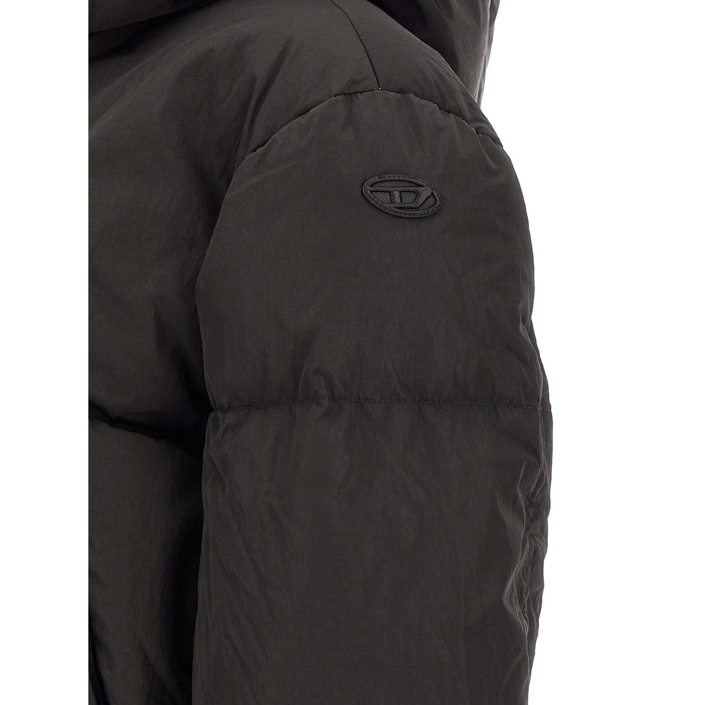 Diesel Black Polyamide Full-Length Jacket