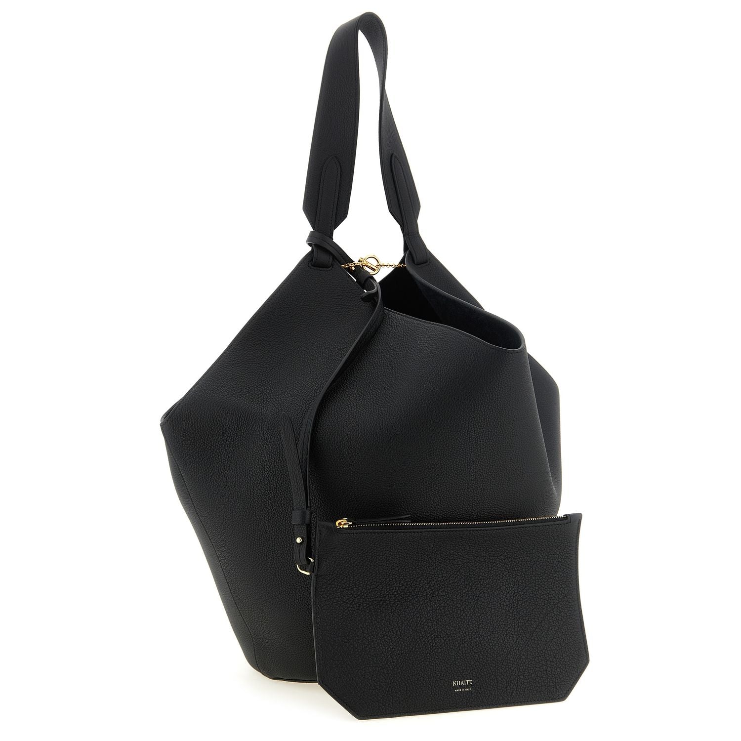 Khaite Black Calfskin Tote Bag
