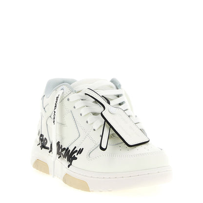 Off-White Bicolor Calfskin Athletic Sneakers