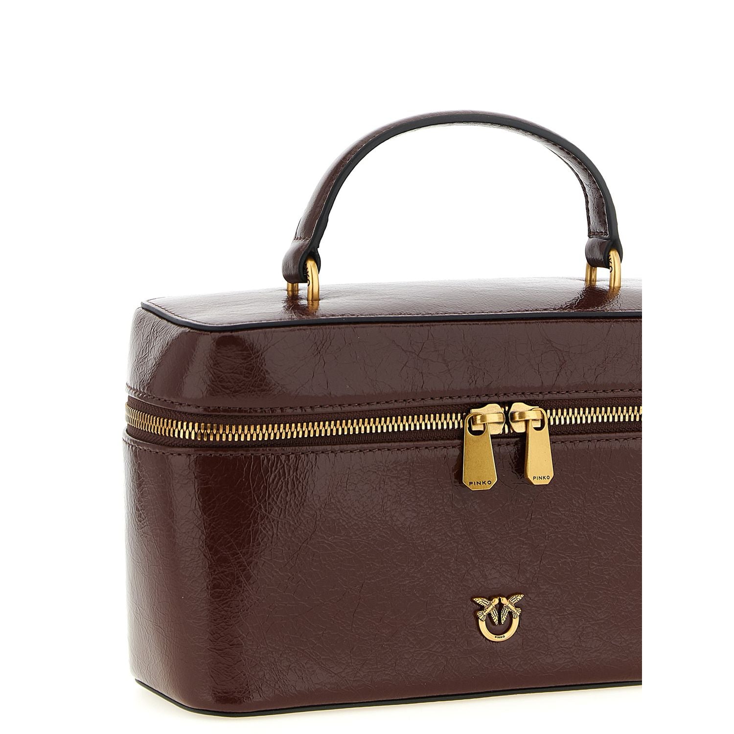 PINKO Brown Calfskin Handbag