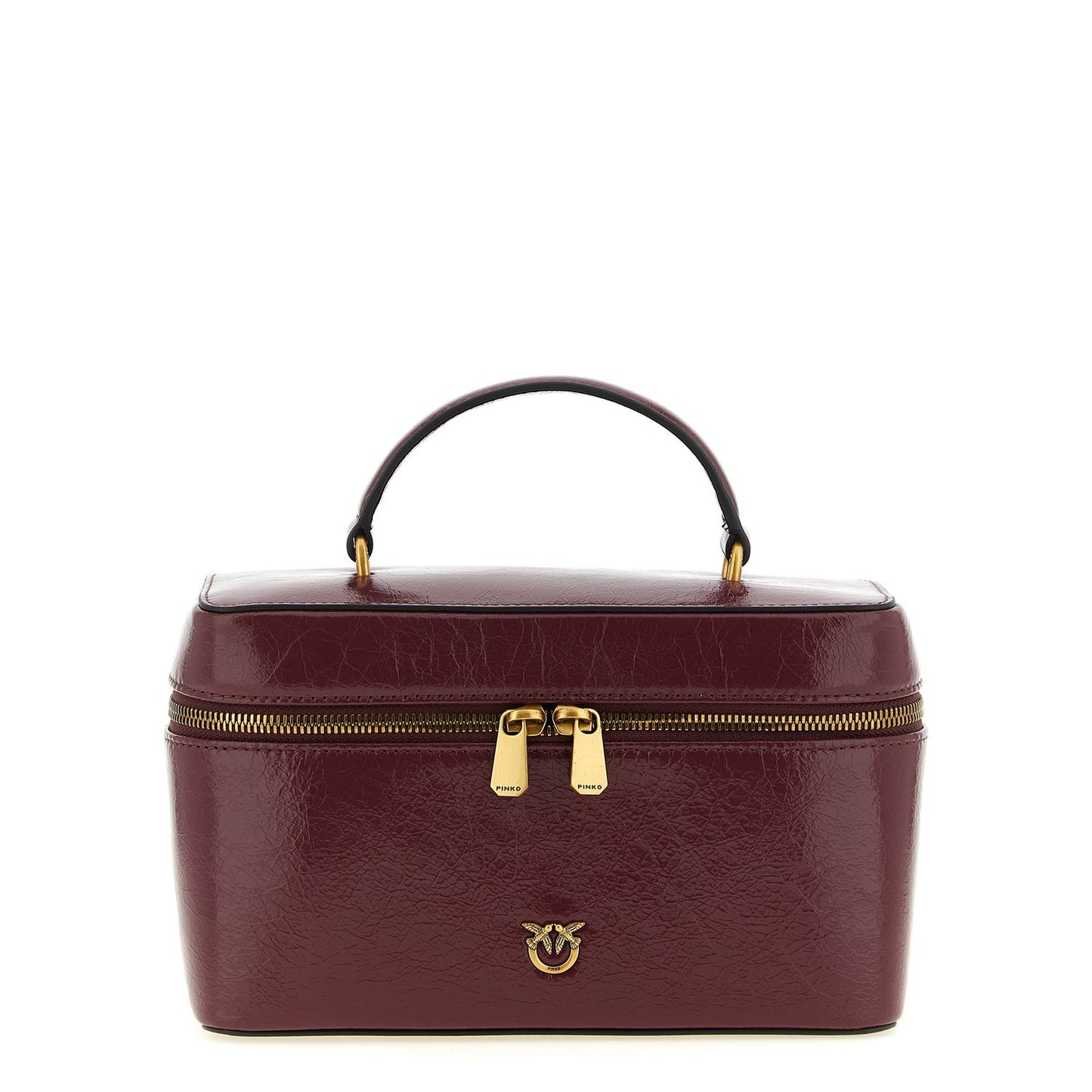 PINKO Bordeaux Calfskin Handbag