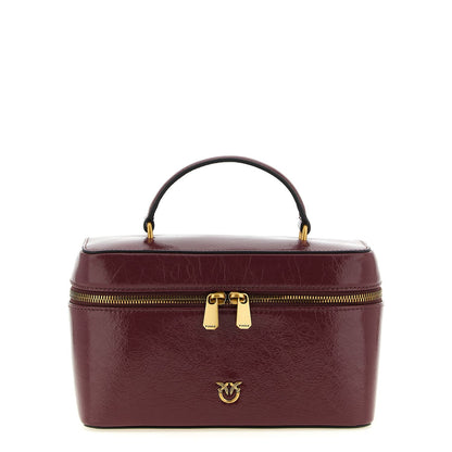 PINKO Bordeaux Calfskin Handbag