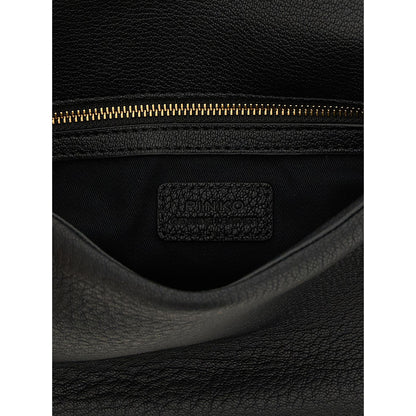 PINKO Black Lamb Leather Shoulder Bag
