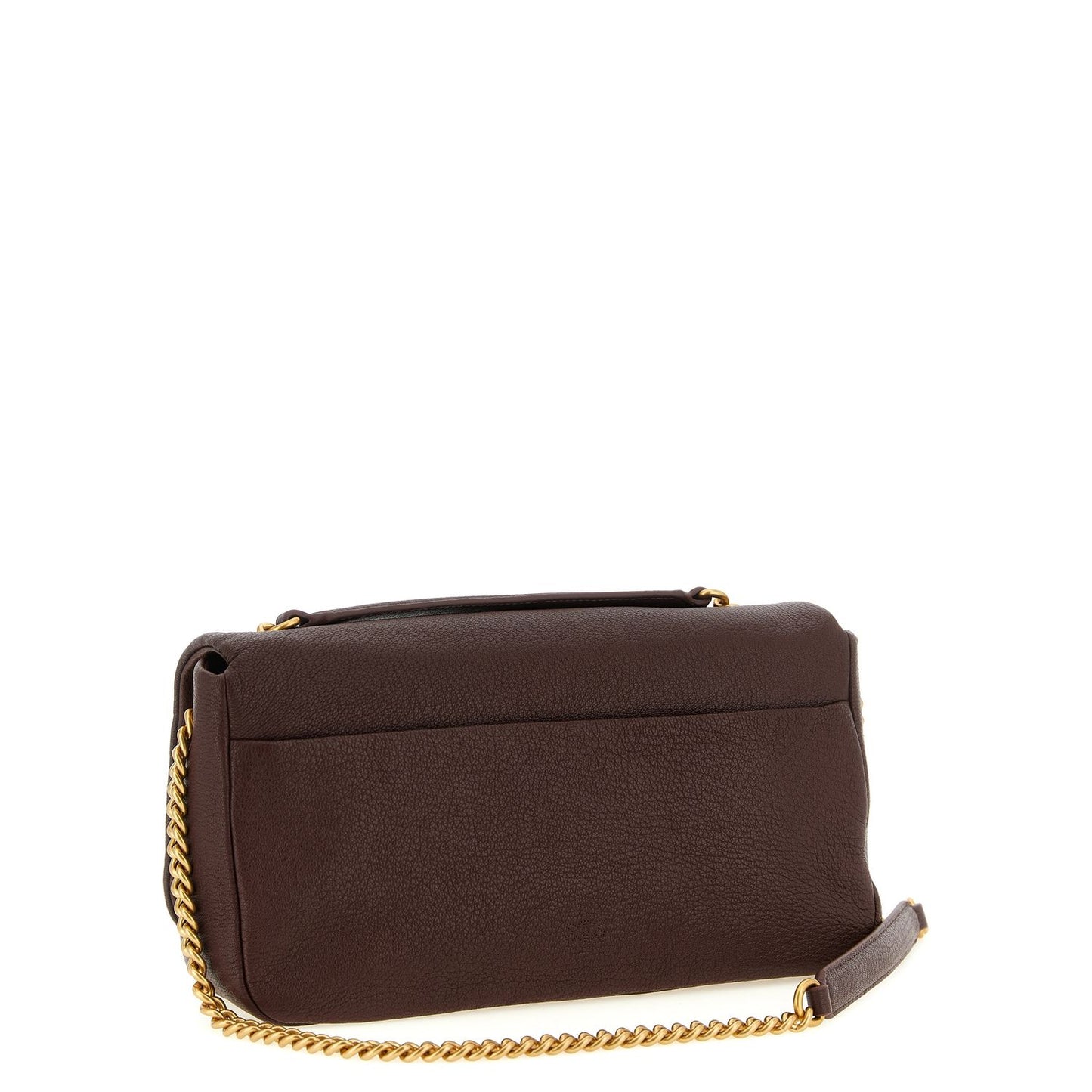 PINKO Brown Lamb Leather Shoulder Bag
