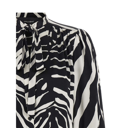 Dolce & Gabbana Bicolor Silk Blouse