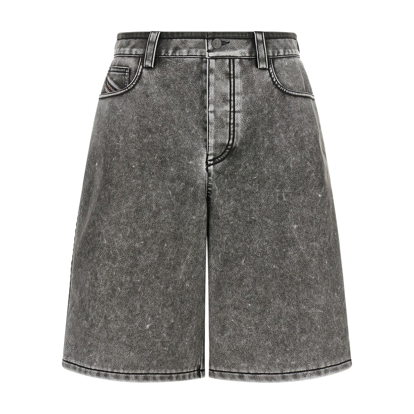 Diesel Gray Polyethylene Bermuda Shorts
