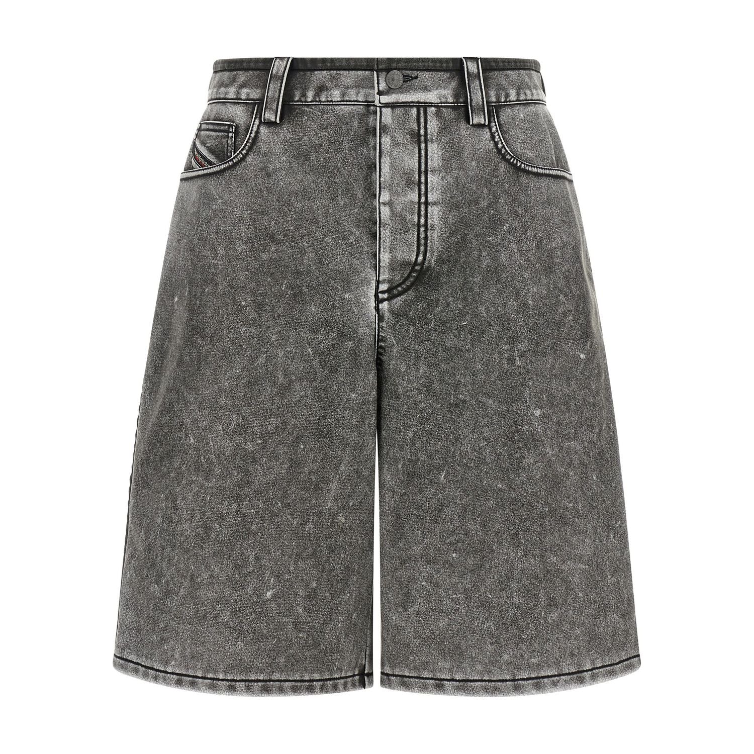 Diesel Gray Polyethylene Bermuda Shorts