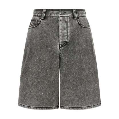 Diesel Gray Polyethylene Bermuda Shorts