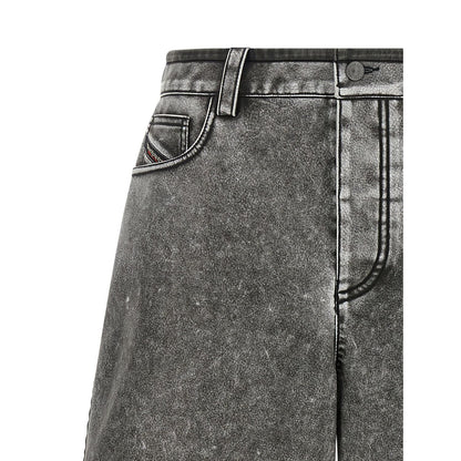 Diesel Gray Polyethylene Bermuda Shorts