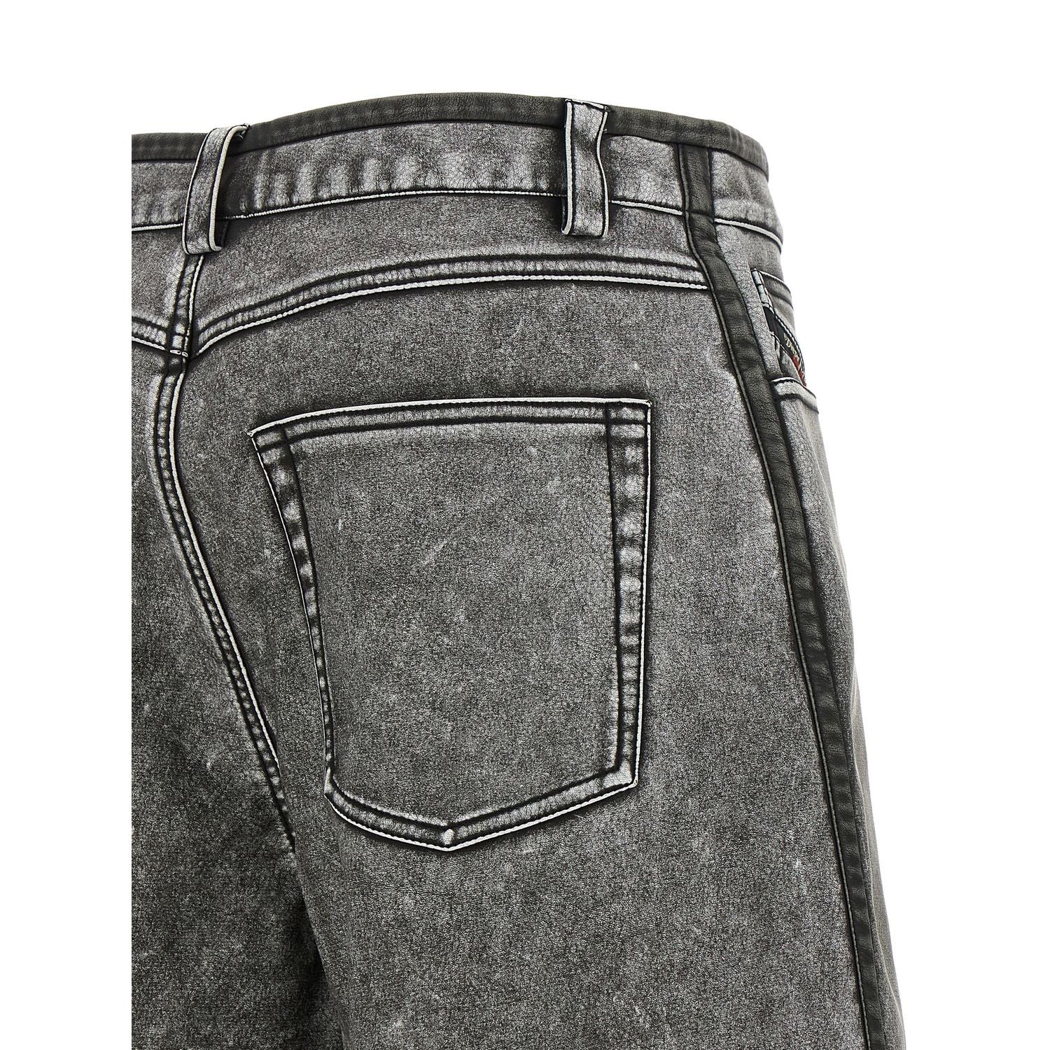 Diesel Gray Polyethylene Bermuda Shorts