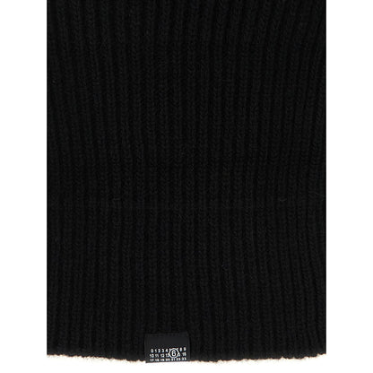 MM6 Maison Margiela Black Wool Hat