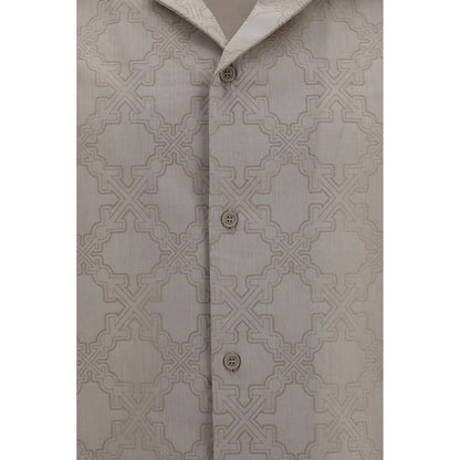 Off-White Beige Cotton Shirt