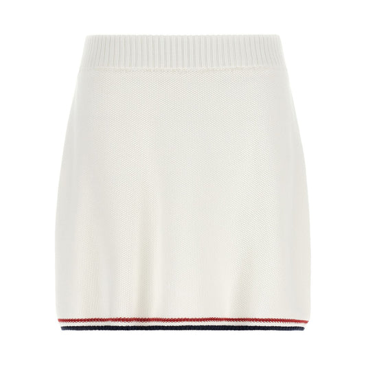 Brunello Cucinelli White Cotton Long Skirt