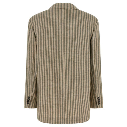 Brunello Cucinelli Bicolor Linen Blazer